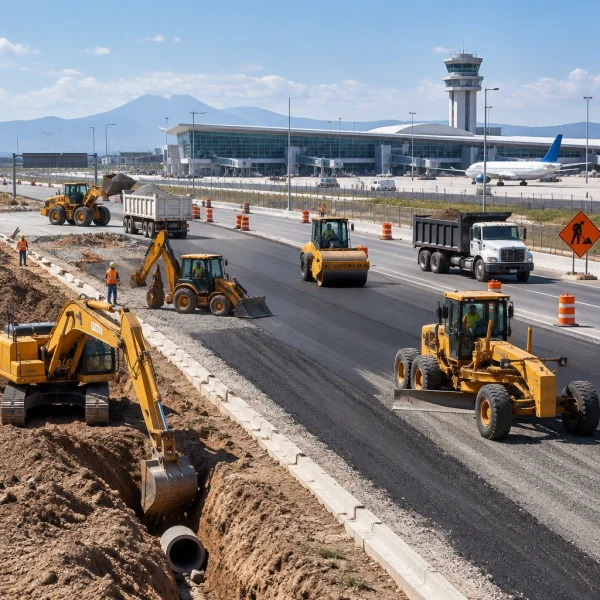 Aeropuerto de Puebla: inversión de $1,000 millones y la maquinaria necesaria para ampliar su conectividad