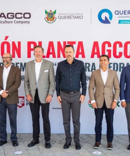 La compañía AGCO anunció una inversión de 45 millones de dólares para establecer una planta de ensamble de maquinaria agrícola en el municipio de Corregidora